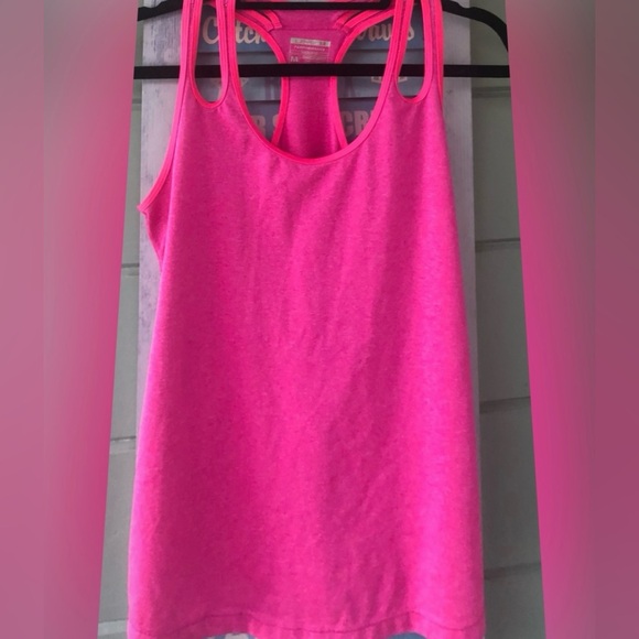 Bundle of 3 exercise racerback tank tops. Pink, purple, & racerback. All size M - Picture 6 of 14